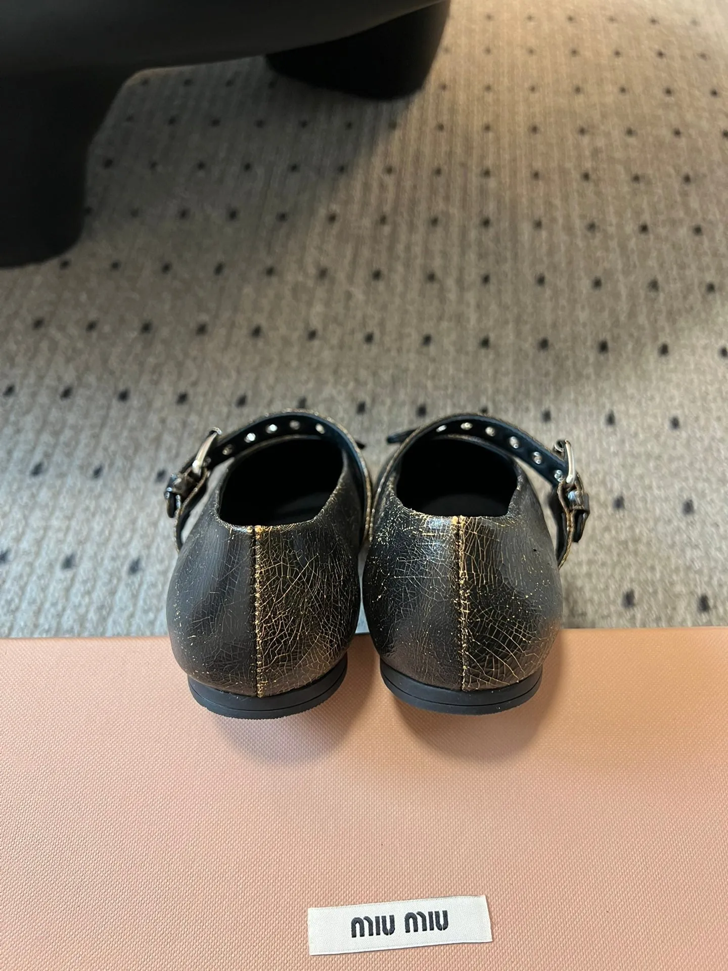 Miu Ballet Flat Black Sheepskin 235750
