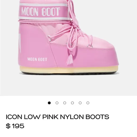 Moon Boot icon low pink nylon boots $195By tecnica