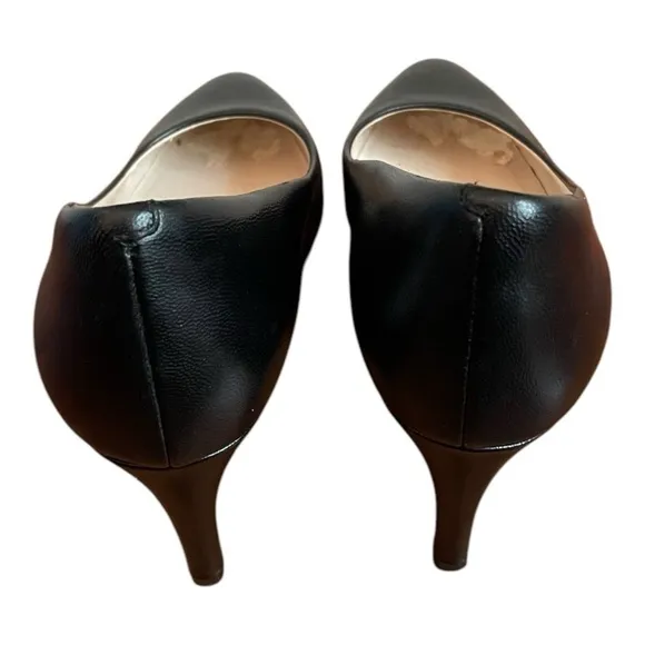MSRP$270 Women Shoes COLE HAAN Helen Grand Black Leather Pumps Low Heels Shoes