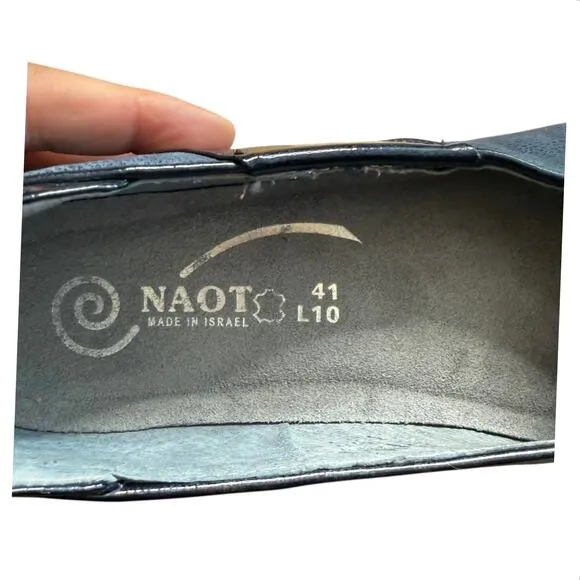 Naot Architect Indigo Blue Wave Shoes Ballet Flats Loafers EU 41 US 10-10.5 EUC