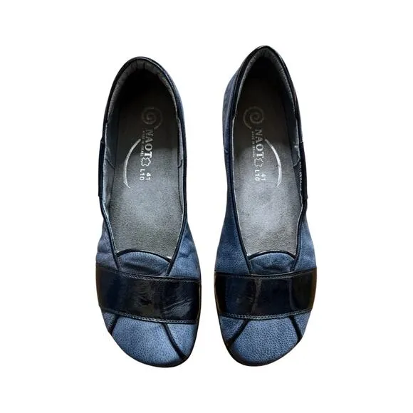 Naot Architect Indigo Blue Wave Shoes Ballet Flats Loafers EU 41 US 10-10.5 EUC