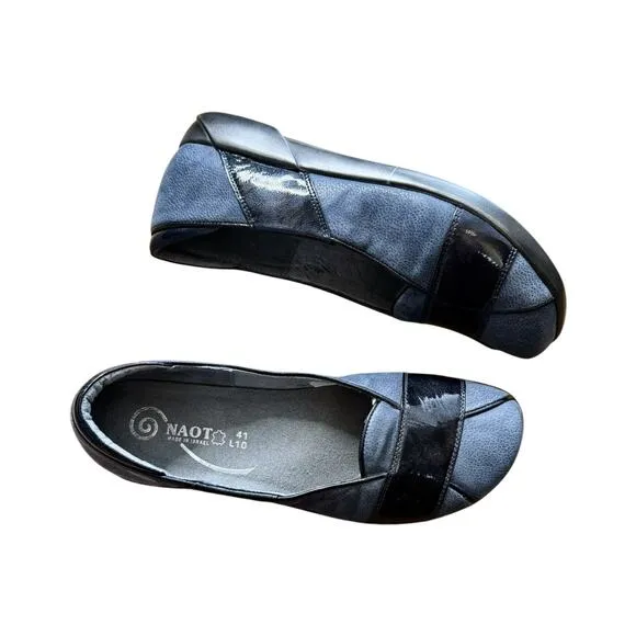Naot Architect Indigo Blue Wave Shoes Ballet Flats Loafers EU 41 US 10-10.5 EUC
