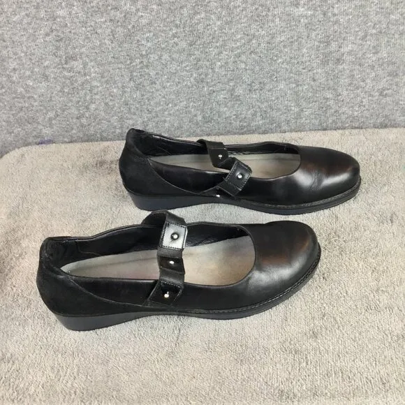 Naot Mary Jane Womens Honesty Black Leather Rhinestone Casual Shoes 10-10.5/41