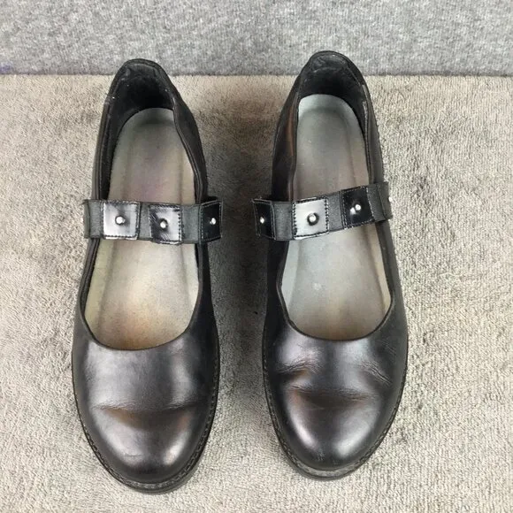 Naot Mary Jane Womens Honesty Black Leather Rhinestone Casual Shoes 10-10.5/41