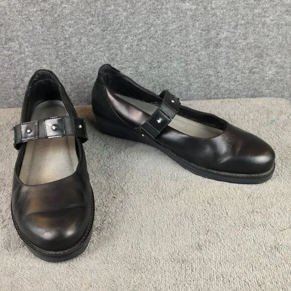 Naot Mary Jane Womens Honesty Black Leather Rhinestone Casual Shoes 10-10.5/41