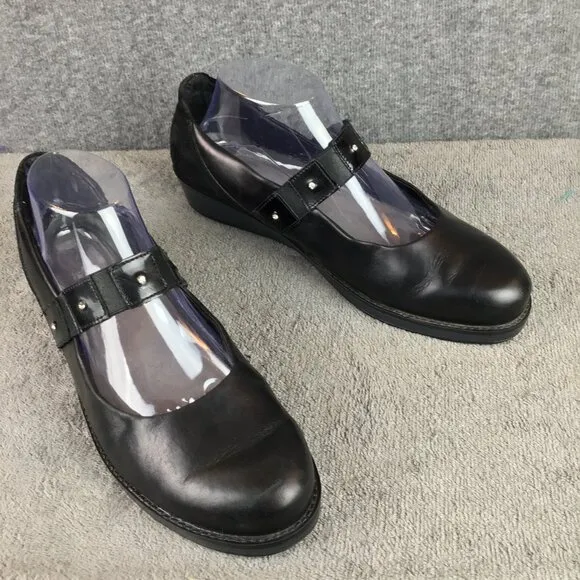 Naot Mary Jane Womens Honesty Black Leather Rhinestone Casual Shoes 10-10.5/41