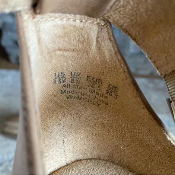 Naturalizer Waverly Espadrille Platform Wedge Sandals Ankle Strap Closed Toe:8.5