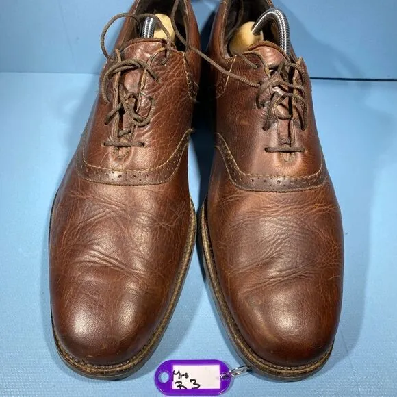 Neil M. Men’s Cognac Brown Leather Oxfords Lace Up Dress Shoes NM402425 11D