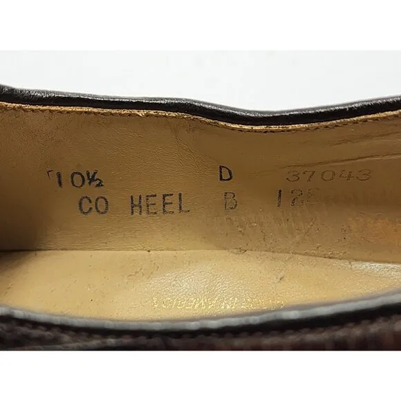 Nettleton Century II Brown Teju Lizard Leather Tassel Loafers Men’s 10.5D