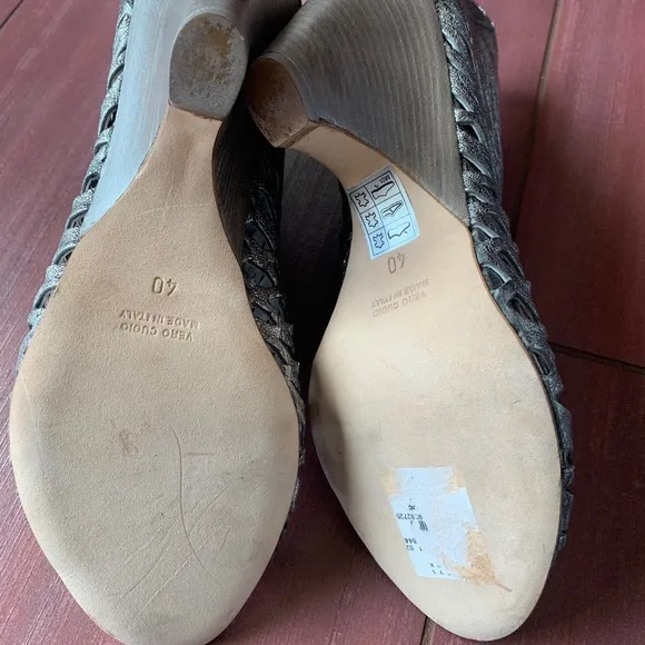 Never worn Barney's New York metallic ankle boots