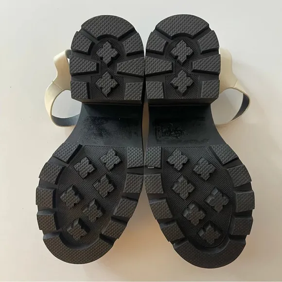 NEW Abound Marty Jelly Lug Platform Sandals Black White Size 9M