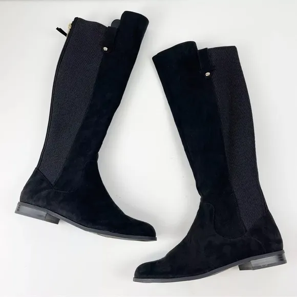 NEW Anne Klein Audrey Knee Hight Boots Womens 10M Black iFlex Low Heel