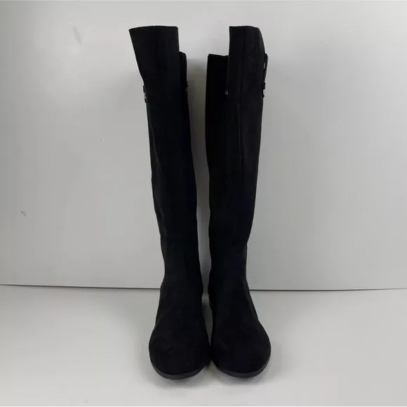 NEW Anne Klein Audrey Knee Hight Boots Womens 10M Black iFlex Low Heel