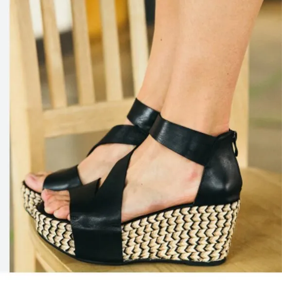 new Antelope Grayson Kat Wedge Sandals LEATHER  in Tan 253