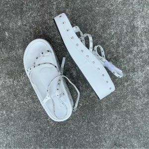 NEW Azalea wang white platform strappy sandals