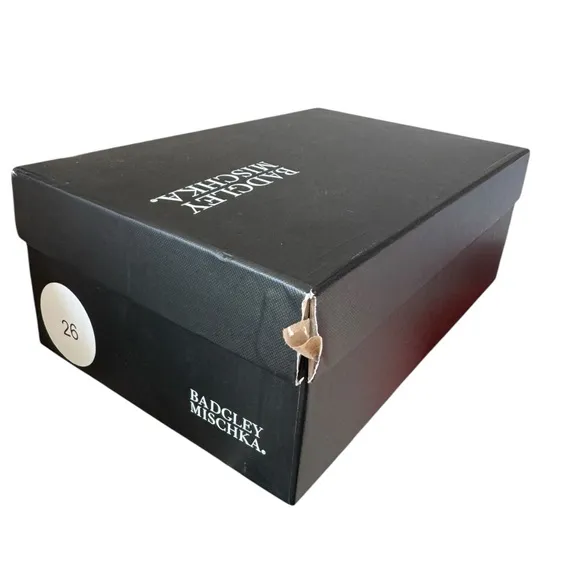 New! Badgley Mishka Becca Strappy Block Heel Rhinestone
