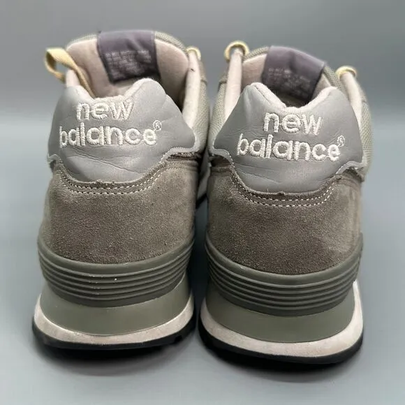 New Balance 574 Men's 14 Grey Suede Athletic Shoes Lace-Up Round Toe Sneakers
