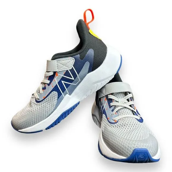 New Balance Rave Run V2 Size‎ 4.5 Navy Orange Kids Casual YTRAVGN2