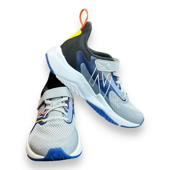 New Balance Rave Run V2 Size‎ 4.5 Navy Orange Kids Casual YTRAVGN2