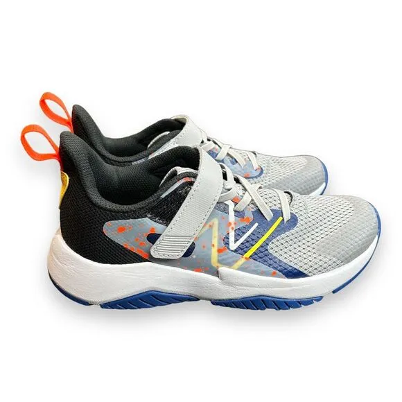 New Balance Rave Run V2 Size‎ 4.5 Navy Orange Kids Casual YTRAVGN2