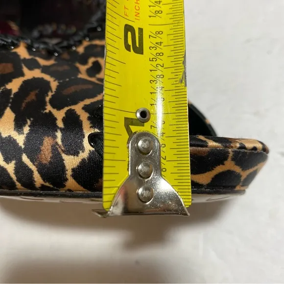 New Betsy Johnson Leopard Peep Toe Satin High Heel Pump Women's Shoes Size 10