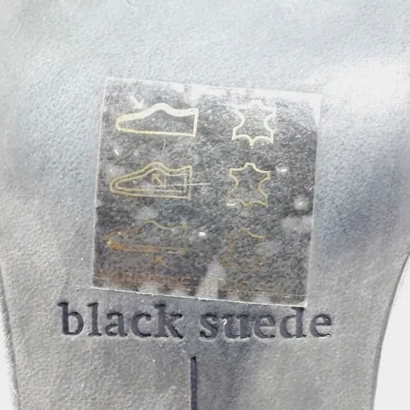 NEW Black Suede Studio Silver Strappy Square Toe Heeled Summer Sandals M1007