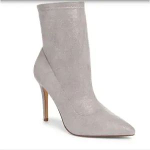 New BP. Braylee Pointed Toe Bootie gray sparkle metallic silver boots size 5