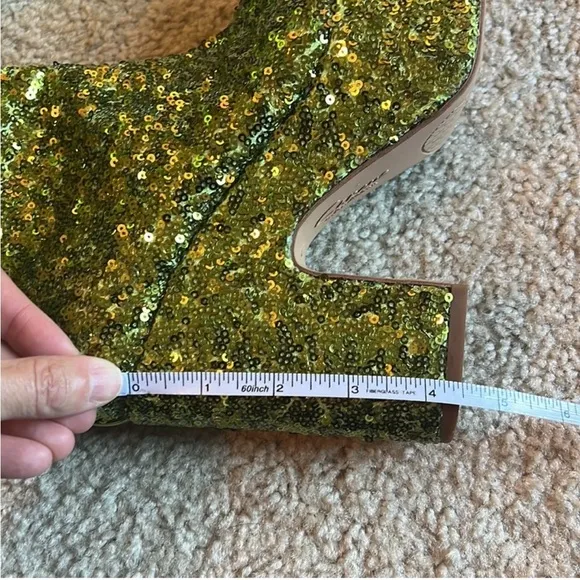 NEW Circus By Sam Edelman Ilana Bright Jade Sequin Platform Heel Boots Size 8.5