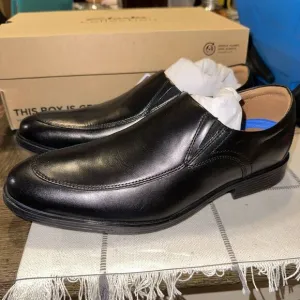 NEW CLARKS Men's Dress Shoes Whiddon‎ Step Black Leather Size 9.5 M