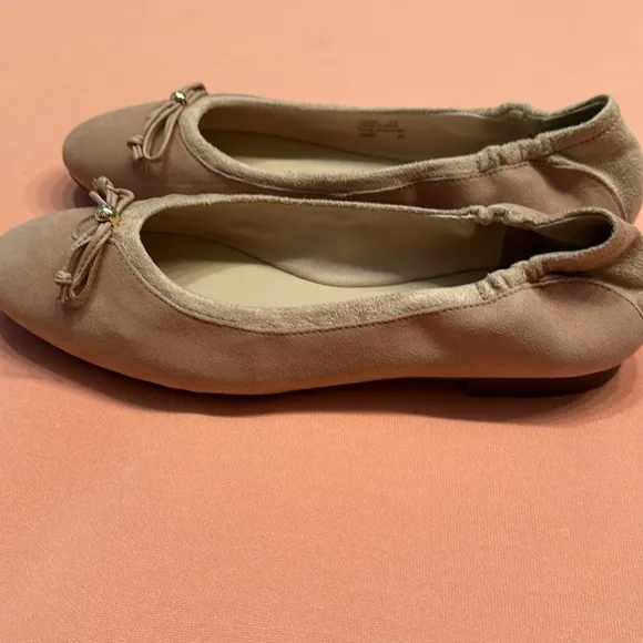 New Cole Haan Low Wedge Suede Ballet Flat Shoes. Now Details. Size 8.