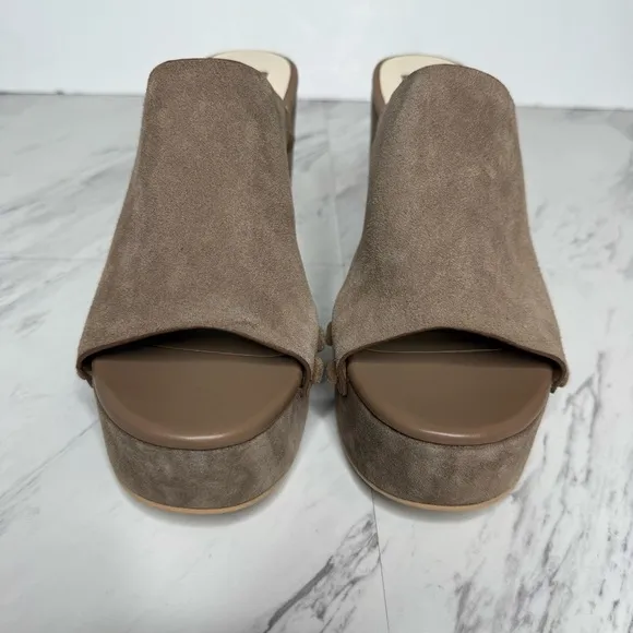 New! Dolce Vita Emol Gray Suede Platform Heeled Sandal 10