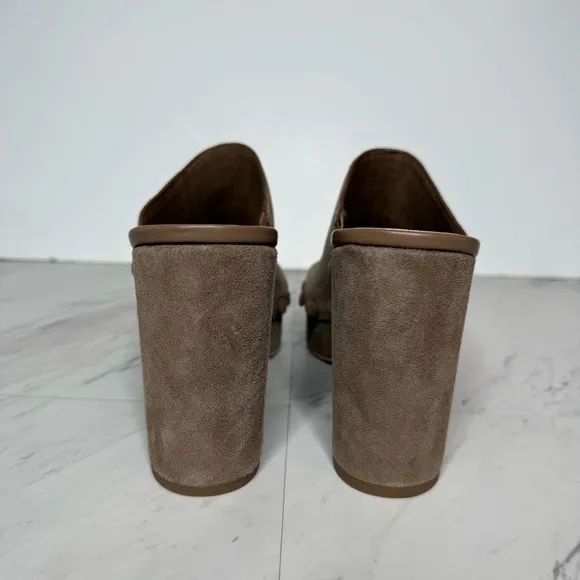 New! Dolce Vita Emol Gray Suede Platform Heeled Sandal 10