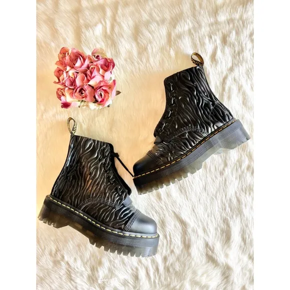 New • Dr. Martens Sinclair Zebra Platform Boots