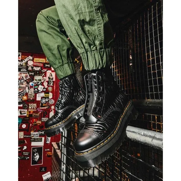 New • Dr. Martens Sinclair Zebra Platform Boots