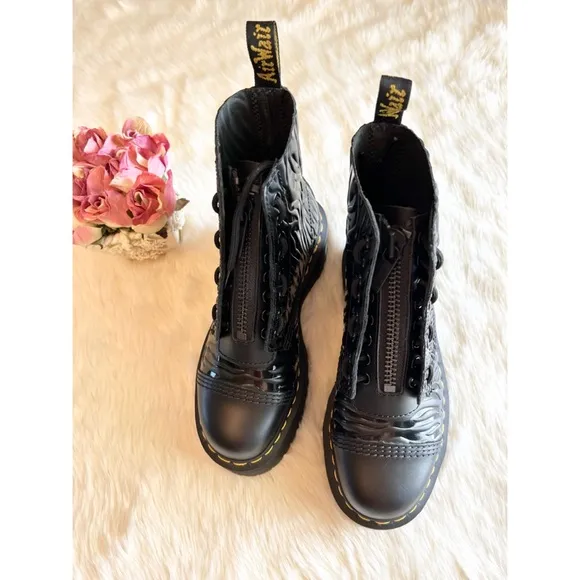 New • Dr. Martens Sinclair Zebra Platform Boots