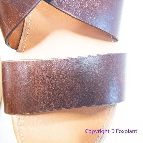 New! FitFlop women's Pilar Back-Strap Leather Clogs in Brown, size‎ 8