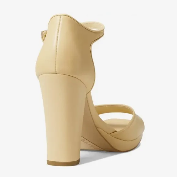 NEW! Franco Sarto Beige Leather Dima Heels- Size 9.5