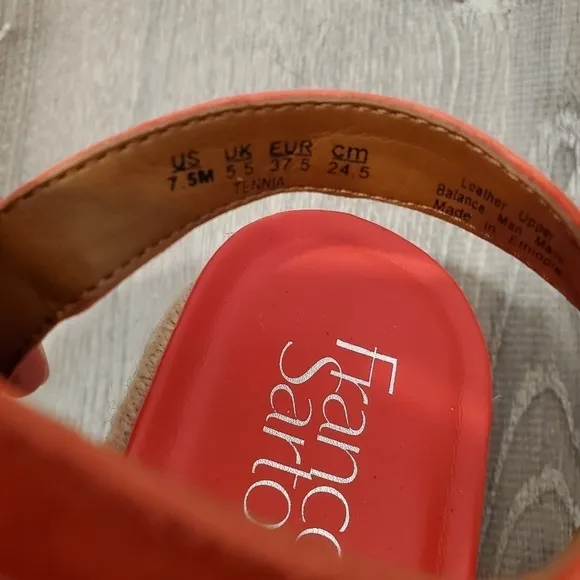 NEW Franco Sarto Tennia Red Espadrille Sandals