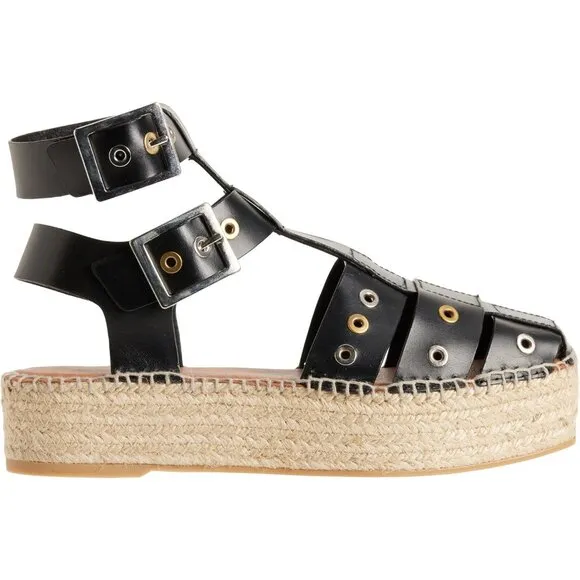 new FREE PEOPLE Gable  Leather Gladiator Espadrille Sandals  253