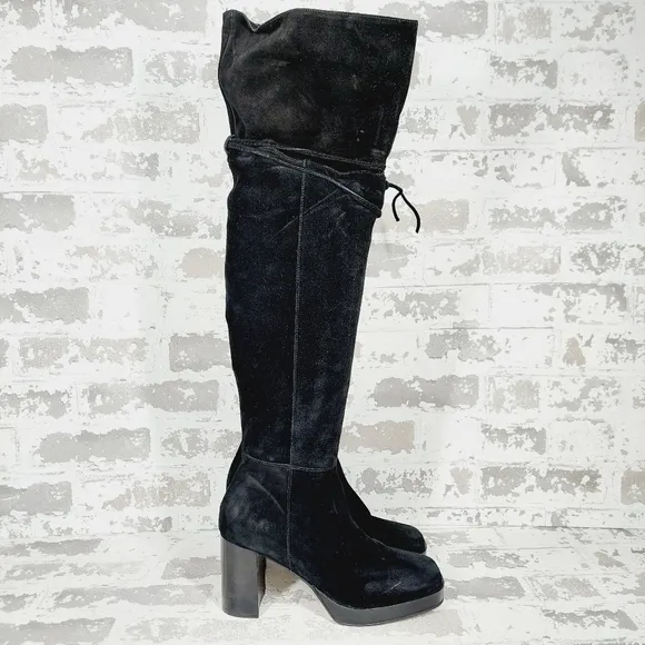 NEW Free People Women's Black Echo Platform OTK Boots W545