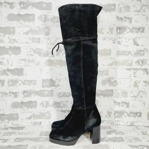 NEW Free People Women's Black Echo Platform OTK Boots W545