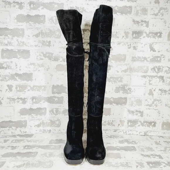 NEW Free People Women's Black Echo Platform OTK Boots W545