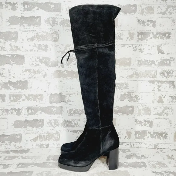 NEW Free People Women's Black Echo Platform OTK Boots W545