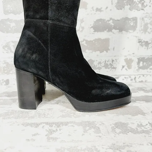 NEW Free People Women's Black Echo Platform OTK Boots W545