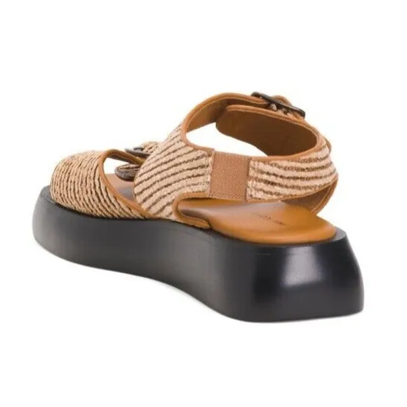 NEW Free People Women's Size 11 M Sandals Mandi Weave Sport Buckle Natural