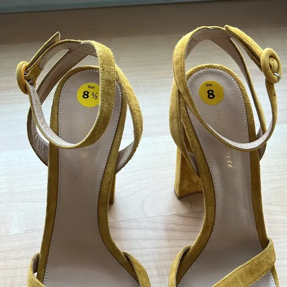 New GIANVITO ROSSI Poppy Suede Platform Sandals (Mismate Size 38.5 &amp; 38 EU)