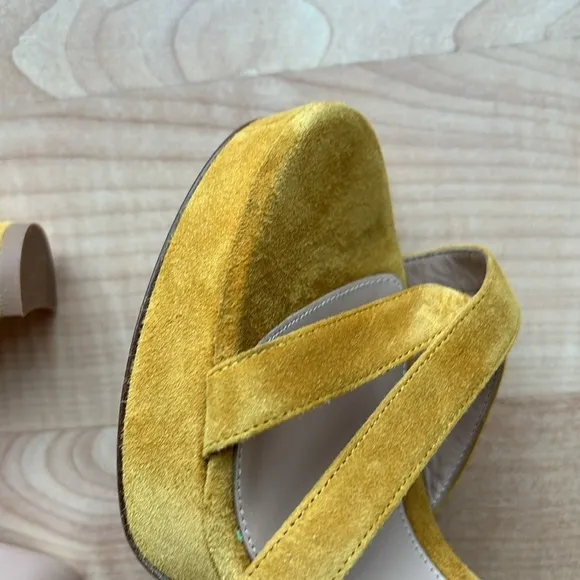 New GIANVITO ROSSI Poppy Suede Platform Sandals (Mismate Size 38.5 &amp; 38 EU)