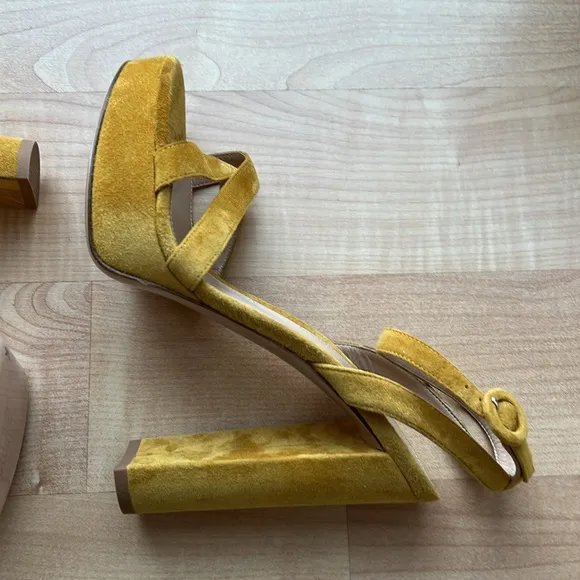 New GIANVITO ROSSI Poppy Suede Platform Sandals (Mismate Size 38.5 &amp; 38 EU)