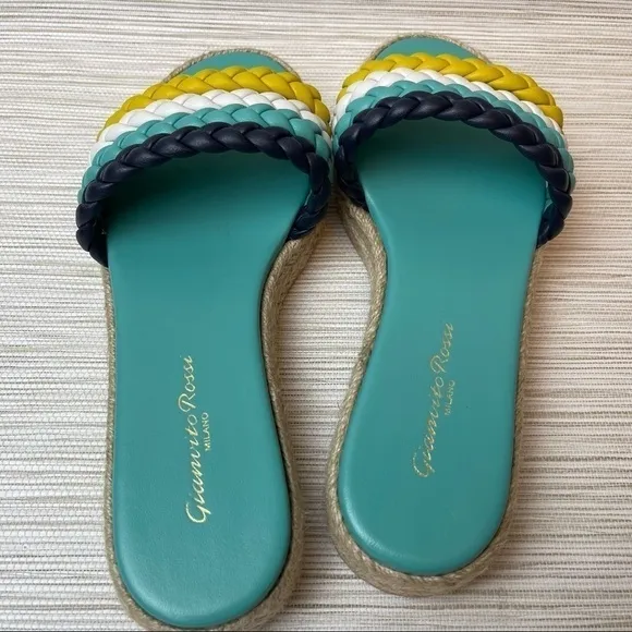 New Gianvitto Rossi Marbella Espadrille Slide Sandal In Mimosa