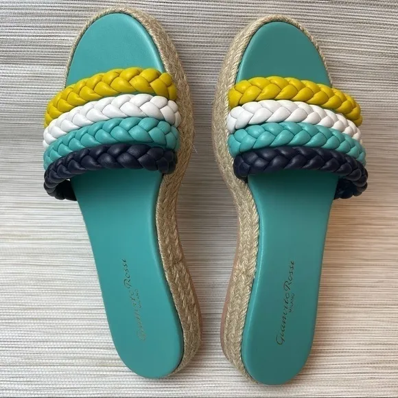 New Gianvitto Rossi Marbella Espadrille Slide Sandal In Mimosa
